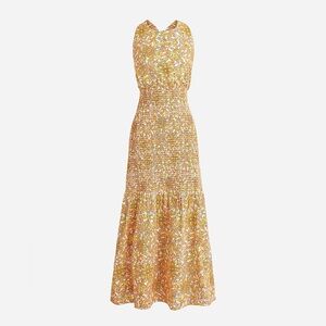 J. Crew Yellow Floral Maxi Dress